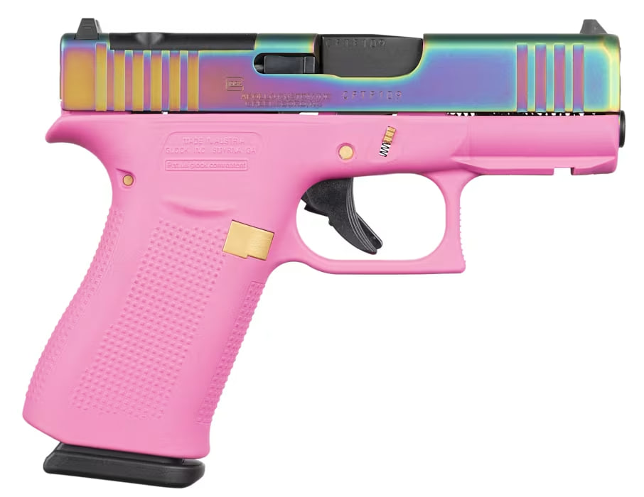 GLOCK 43X MOS Pink Rainbow Semi-Auto Pistol
