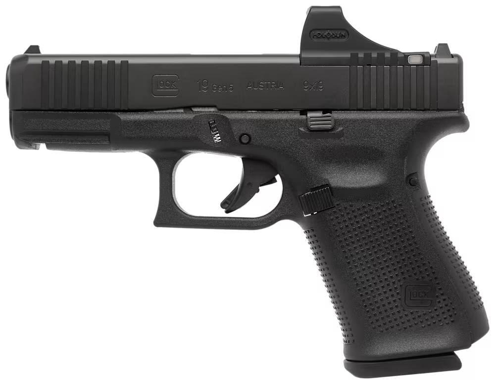 GLOCK 19 Gen5 MOS Pistol with HOLOSUN SCS Reflex Sight - 15 + 1 Round Capacity