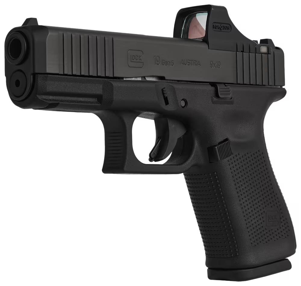 GLOCK 19 Gen5 MOS Pistol with HOLOSUN SCS Reflex Sight - 15 + 1 Round Capacity